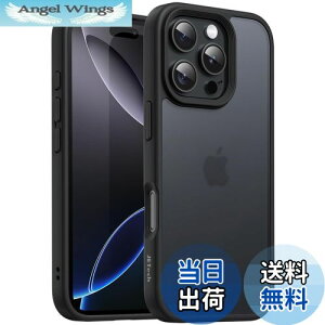 yzJETech iPhone 16 Pro 6.3C`p }bgP[X ϏՌ~^[O[h̗ی ̔w X}zJo[ wh~ (ubN)
