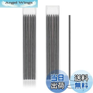 【送料無料】KDSSYFT 12本 カーペンターペンシル リフィル 2.8mm HB グラファイト ペンシル リフィル 交換用 木工用 (替え芯黒色)