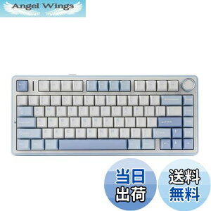 yzEPOMAKER x Aula F75 Q[~OL[{[h KXPbg JjJL[{[h 5wpbhmut 75% CX zbgXbpu Bluetooth/2.4GHz/USB-C RGB ZKF؎擾 (Sea Salt Blue, L