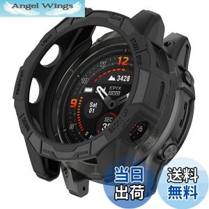 yzSHEAWA for Fenix 7X Pro P[X Jo[ یP[X ݊i Epix Pro 51mm TPUS یJo[ ϏՌ ANZT[ (ubN)