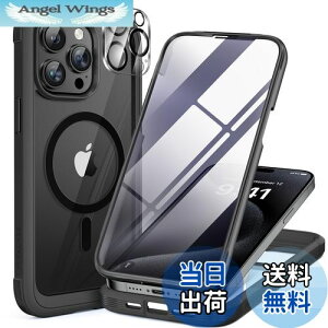yzMiracase iPhone15pro p P[X MagSafeΉ 9H KX 360°ی X}zP[X iPhone15pro p Jo[ Sgop[یP[X 6.1C` tJo[ CX[dΉ }OZ[tΉ 