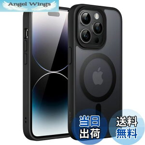 yzJEDirect iPhone 14 Pro 6.1C`p }Olbg P[X MagSafeɑΉ ̃}bgw ^ ϏՌ Jo[ (ubN)