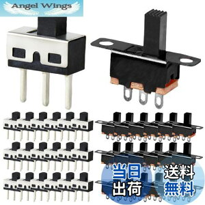 【送料無料】DAOKAI 20個 ハイノブ垂直スライドスイッチ SPDT 3ピン 2ポジション 1P2T 5mm SS12D10 & SS12F15 パネルマウント マイクロミニ ラッチトグルスイッチ おもちゃ/オーディオ機器/DIY用