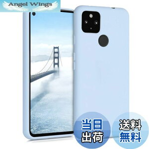 【送料無料】kwmobile スマホケース Google Pixel 4a 5G対応 ケース - 耐衝撃 滑り止め ソフト TPU シリコン - ライトブルーマット