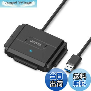 �y���������zUnitek IDE SATA �����Ή� USB3.0 �h���C�u�����A�_�v�^�[ 2.5/3.5�C���`HDD SSD ���w�h���C�u�ɑΉ� �R���o�[�^ 18TB�܂őΉ� 5Gbps 12V/2A�d���A�_�v�^�[�t�� �O�t���h���C�u �������f�[�^�]