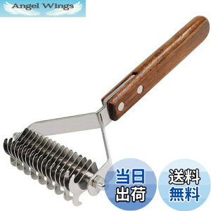 【送料無料】AIDIYA 犬 毛玉取り 猫 コーム ペットコーム 毛玉&ムダ毛取りコーム ステンレス ペット用品 抜け毛 厚い髪結び除去 犬用 猫用 長毛短毛兼用 (両面)