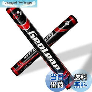 【送料無料】Geoleap パターグリップ-ソフトポリウレタン素材 ラウンド型 軽量ゴルフグリップ 4色 2サイズオプション (黒赤, ミディアムサイズ(3.0))