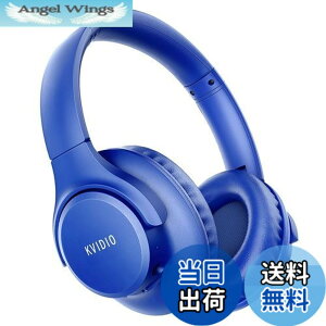 �y���������z���C�����X �w�b�h�z�� KVIDIO Bluetooth 5.0 55���ԍĐ� �w�b�h�z�� 40mm HD �h���C�o�[���j�b�g �I�[�o�[�C���[�w�b�h�z�� �}�C�N���� �w�b�h�z�� �L�� ���� ���p �Չ� ���^ �n���Y