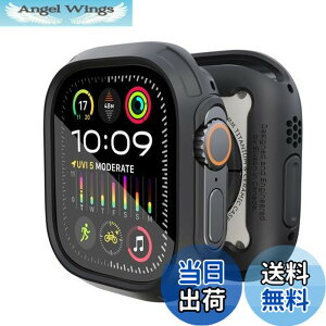 �y���������zElkson Apple Watch Ultra 2/1 �o���p�[�P�[�X & �X�N���[���v���e�N�^�[�L�b�g 49mm Quattro Max�V���[�Y ��� �~���^���[�O���[�h ��v �_�� �ϏՌ� �ی�J�o�[ �����K���X�t�� iWatch�p �u��