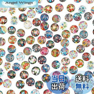 �y���������zPH PandaHall ��100�Z�b�g �J�{�V���� 12mm �ԕ� ���[���{�[�J���[ �K���X�J�{�V���� ���E���h�r�[�Y �~�b�N�X �~�` �g�僌���Y���� �A�N�Z�T���[�p�[�c �n���h���C�h �u���X���b