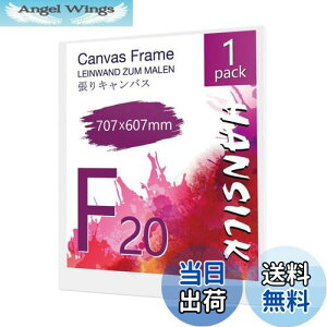 【送料無料】HANSILK キャンバス 張りキャンバス キャンバスボード F20 707mmx607mm 【1枚】油絵 画材 画布 油絵の具 ギャラリー用 油彩・アクリル兼用 化繊綿製 オイル漏れ防止 厚手 中目 子供 初