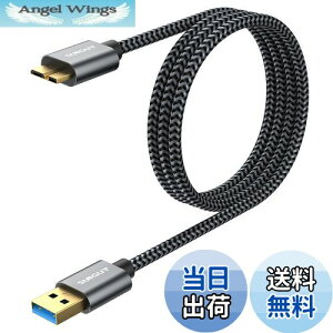 yzSUNGUY USB3.0 P[u MicroB 1M ^CvAIX - }CN^CvBIX USBP[u OtHDD/SSD n[hhCu/HDJȂǑΉ }CNBϊP[u f[^] 1m O[