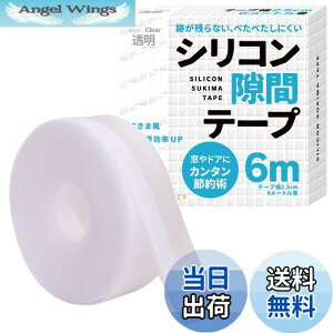 【送料無料】すきまのDIY【暖房風の流出防止に】シリコン隙間テープ すきまテープ 隙間テープ ドア 窓 すきま風 断熱材 DIYアドバイザー監修 6m (透明)
