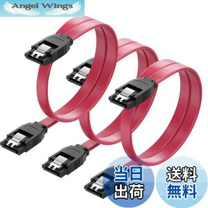 �y���������zSZSL SATA �P�[�u�� �i�X�g���[�g�^�j��50cm 6 Gbps�Ή� ���b�`�t�� SSD��HDD���� Sata3 �V���A�� ATA3 �P�[�u�� ���b�h (�X�g���[�g�^ 3�{)