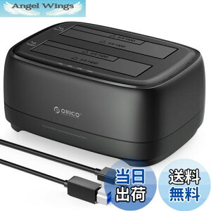 【送料無料】ORICO HDDスタンド 2台搭載 HDD コピー オフラインクローン機能付き 2.5型&3.5型対応 2x20TB 対応 hdd ssd 換装 工具不要 USB 3.0 to SATA サポートUASP DD28U3-C