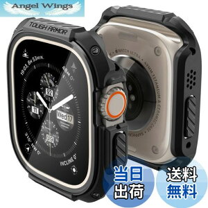 �y���������zSpigen Apple Watch 49mm �P�[�X �y Apple Watch Ultra2 / Ultra �Ή� �z �K���X ��̌^ �ČRMIL�K�i�擾 ��ʕی� �ϏՌ� ���� �Ռ� �z�� ���菝 �h�~ �ی�J�o�[ �^�t�E�A�[�}�[ ACS05457 (�u���b