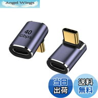 【送料無料】YFFSFDC USB C 変換 アダプター 2個セット 上下 90° ミドルベント【40Gbps高速データ転送&1…