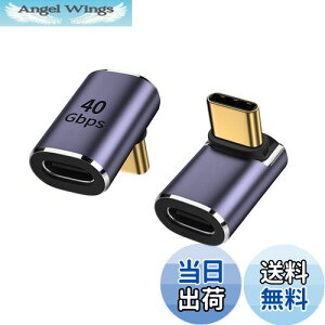 yzYFFSFDC USB C ϊ A_v^[ 2Zbg ㉺ 90° ~hxgy40Gbpsf[^]&100W/5A}[d& 8K@60HzfózL L^ ^Cvc type-c ϊA_v^ 90x IX X USB C RlN