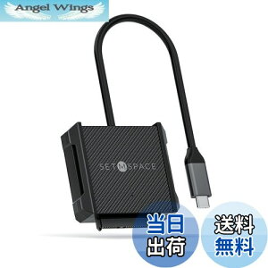 yzSETMSPACE SATA USB C 3.0ϊP[u 2.5C`/3.5C`n[hfBXNhCu HDD SSD SATA USB TYPC CϊP[u5Gbps  12V 2AdA_v^t-0.3M