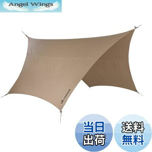 【送料無料】Unigear ヘキサタープ tcタープ ポリコットン 5m延長ベルト付き 4.2mx4.1m テントとの取り組み可能 焚き火 タープ 遮光 遮熱 難燃 軽量 コンパクト キャンプ アウトドア (420*410cm, カー