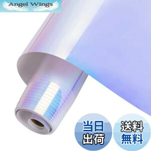 【送料無料】HTVRONT カッティングシート レインボー(虹) ホワイトホログラムシート カッティングシール カッティング用シート コップ 車 約152*30cm 防水耐候 室内室外