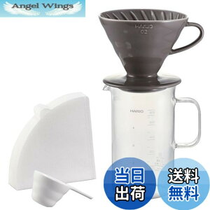 �y���������zHARIO(�n���I) �r�[�J�[�T�[�o�[&�h���b�p�[�Z�b�g �N���t�c�T�C�G���X ���p�e��600ml 1~4�t�p ���{�� BVD-3012-GR �O���[