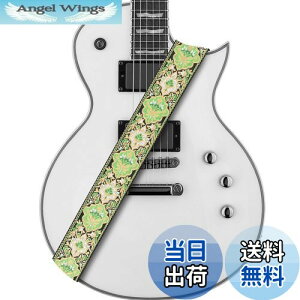 yzAMUMU Guitar Strap Vintage Flower Jacquard for Acoustic, Electric and Bass Guitars -W/FREE Button and Blocks