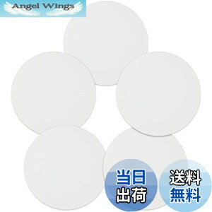 【送料無料】楽Meister 張りキャンバス 5枚セット 円 丸型 綿100% アクリル 水彩 油絵 絵画ボード (直径20cm)