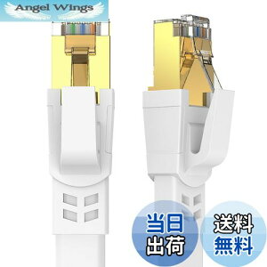 【送料無料】Ankuly CAT8 LANケーブル カテゴリー8 ウルトラフラットケーブル 40Gbps/2000MHz ランケーブル やわらか FTPシールド イーサネットケーブル サーバー 企業様向け 業務用 屋外用 CAT8準拠 (1