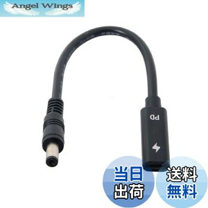 【送料無料】chenyang USB C - DC 20V 5.5x2.1mm PD 65W 充電ケーブル Type-C メス入力 - DC出力 ノートパソコン用