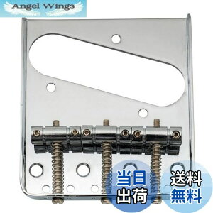 【送料無料】Musiclily Basic 10.8mmピッチ ビンテージスタイル テレキャスターブリッジアッセンブリー 3WAYサドル TL エレキギター用、クローム