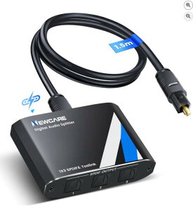 yzNEWCARE SPDIF/TosLink fW^ z 13o P[u z LPCM2.0 DTS5.1 Doldy DigitalɑΉ USBP[uƌP[ut