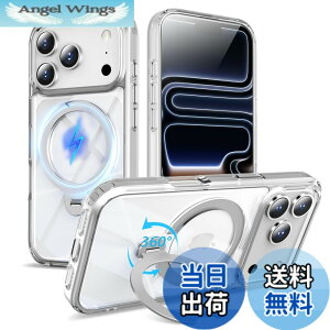 �y���������zMagSafe�Ή� �P�[�X�y ���C�����X�[�d�A�c�����Ή��A�B�����[���X�^���h�A�}�O�l�b�g���ځA�ϏՌ��A�S�ʕی�z �F�F�N���A�����A�T�C�Y�FiPhone 17Pro �p