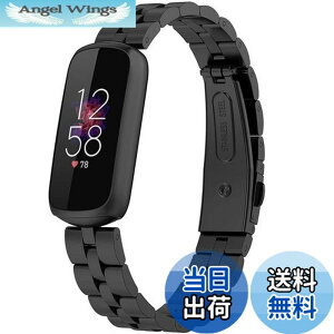 �y���������z�Ή�Fitbit Luxe/Luxe Special Edition �o���h �X�e�����X �t�B�b�g�r�b�g Luxe �o���h �ϋv�� �K�тɂ��� Fitbit Luxe Special Edition �����x���g ���߉\ �r�W�l�X�� �j���ʗp�i�u���b�N�j