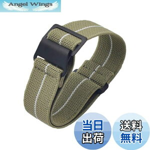 �y���������z[Onthelevel] ���v�o���h 18mm 20mm 22mm���vNato�x���g, 60�N�� �t�����X�R �p���V���[�g�o�b�O NATO�^�C�v �e�� �i�C�����X�g���b�v (18mm, �J�[�L�Ɣ� - �u���b�N�o�b�N��)