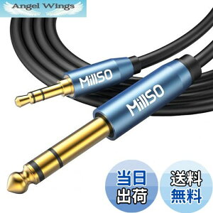 yzMillSO 6.35mm 3.5mm ϊP[u IX-IX I[fBIϊP[u 3.5mm~jvO to 6.35mmWvO 24bL XeIP[u 2.4m u[