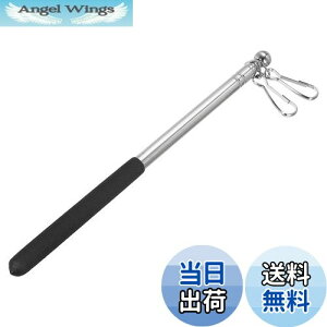 【送料無料】PATIKIL フラッグポール ハンドヘルドの旗 手持ち旗竿 伸縮式 1M 持ち運び可能 ステンレス鋼 ツアーガイド 5セクション ブラック