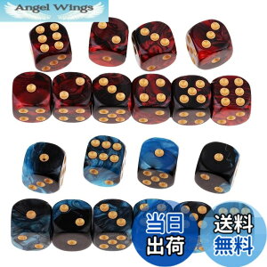 �y���������z�T���R�X ���ʑ� �T�C�R�� 20���� 6�ʃ_�C�X 16mm 2�F �{�[�h�Q�[�� �_�bTRPG Dungeons and Dragons �e�[�u���Q�[���p (�u���[ �u���b�N+���b�h�u���b�N)