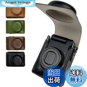 �y���������zelfoLiz �J�����P�[�X Sony VLOGCAM ZV-1 / ZV-1F / ZV-1II �Ή� ���U�[ �J�����o�b�O ZV1 �݊����f�� �Ռ��z�� ���h�~ �V�����_�[�X�g���b�v�t�� (�u���b�N)