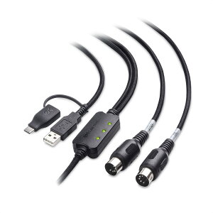 �y���������zCable Matters MIDI USB �ϊ��P�[�u�� 2m 5�s��DIN USBA/USBC �u���b�N
