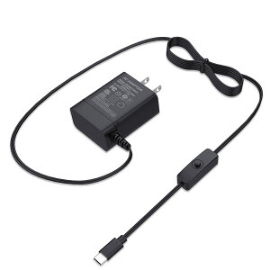 �y���������zMiuzei Raspberry Pi 4 �d���AUSB-C�iType C�j�P�[�u�� 5.1V 3A �[�d��R�[�h�X�C�b�`�t�� AC�A�_�v�^�A�݊�������Raspberry RPi 4 Model B 1GB / 2GB / 4GB / 8GB �o�[�W���� PSE�F��