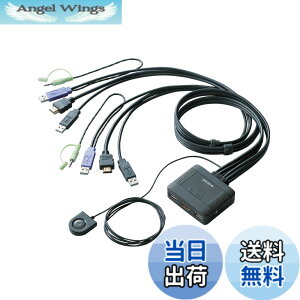 �y���������z�G���R�� KVM�X�C�b�` hdmi usb �ؑ֊� �X�s�[�J�[ �茳�X�C�b�` 2�� KVM-HDHDU2