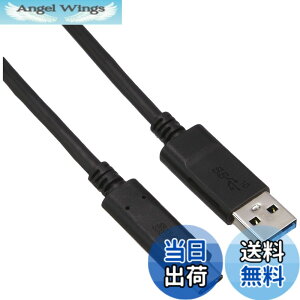 �y���������z�G���R�� USB�P�[�u�� Type C (USB A to USB C) 1.0m USB3.1�F�ؕi 3A�o�� �ő�10Gbps �u���b�N USB3-AC10NBK