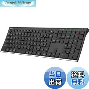 �y���������zArteck Bluetooth�L�[�{�[�h ���{��z�� �}���`�f�o�C�X �X�e�����X�X�`�[�� �t���T�C�Y�L�[�{�[�h iOS, Android, Windows�^�u���b�gPC �X�}�[�g�t�H���Ƃ̌݊������� �[�d���d�r������6