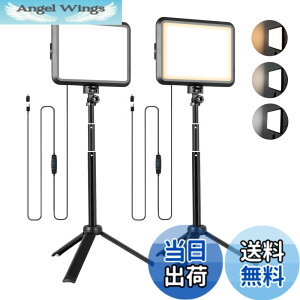 �y���������zNiceVeedi�B�e�p���C�g 2�p�b�NUSB�Ɩ����C�g LED���r�f�I���C�g10�i�K���� 2800K-6500K 280°�p�x���ߒ��߉\ �����^�ѕ֗��ȃ��C�g�Z�b�g �I�����C����c/���ϏƖ�/YouTube/Tik Tok/���C