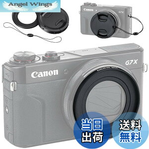 �y���������zJJC �t�B���^�[ �A�_�v�^�[ + �����Y�L���b�v �L�b�g Canon PowerShot G7X Mark III II G7XM3 G7XM2 G7X G5X G5 X Mark II�K�p