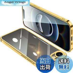 �y���������zONETIAOLONG iPhone17e / 16e �p �P�[�X �N���A �A�C�t�H��17e �J�o�[ ���� �X�}�z�P�[�X �ϏՌ� �y�� ���b�L���H TPU ���^ �X�g���b�v�z�[���t�� ����~�� �����h�~ 6.1�C���`�i�S�[���h�j