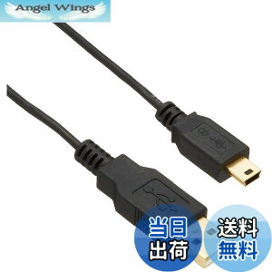 �y���������z�o�b�t�@���[ USB A to miniB 1m �u���b�N �J�����p �X�����^�C�v BSUAMNSM210BK