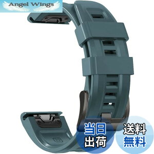 �y���������z[YOCAHU] QuickFit 22 mm �o���h �����p for GARMIN(�K�[�~��) Fenix 7 Pro Solar/Approach S70 47mm/Forerunner 965 �Ή� �X�g���b�v �V���R�� �x���g �_�炩�� �h���� �K�[�~�� �p �����o���h (Lake Blue)