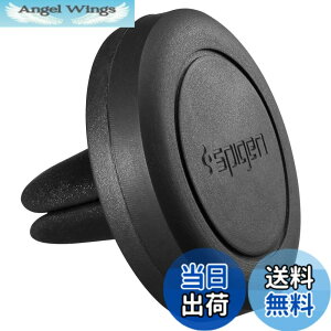 �y���������z�ySpigen�z �ԍڃz���_�[ �}�O�l�b�g�� �G�A�R�������o���� iPhone/Android�e�� ���[�� �Ή� �G�A�[ �x���g (�u���b�N)